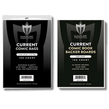 200 Current Modern Comic Book Bags and Boards -6 7/8"X10-1/2" - Archival Quality