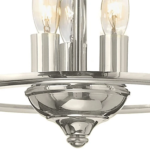Hinkley Lighting 3473 3 Light Semi-Flush Ceiling Fixture - Nickel - Picture 2 of 9