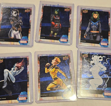 2024upper deck women of marvel blue lite fx 6 card lot