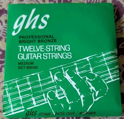 GHS Bright Bronze BB100 Acoustic Set, 80/20,  12-String, .012-.052 NOS
