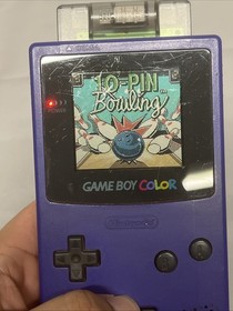 Nintendo Game Boy Color Grape purple Handheld System CGB-001 Working