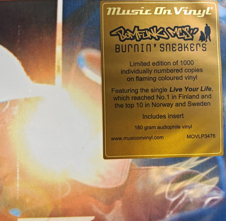 Bomfunk MC's – Burnin' Sneakers LP Album vinyl record Numbered yellow 180gram - Image 3 of 4