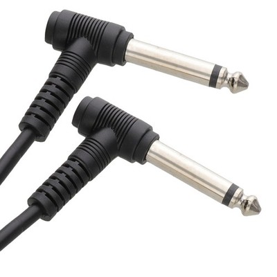 6,35 mm 90 Grad rechter Winkel Klinke Audio Mono Gitarrenkabel 6 m