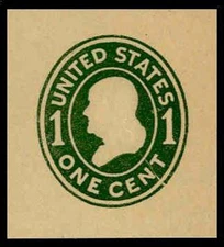 SCOTT #W405 VERY FINE MINT CUT SQUARE