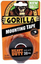 Gorilla 1 in. x 1.67 yd. Black Heavy Duty Mounting Tape 6055002