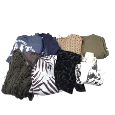 Mixed Lot Of 8 Shirts Women Size M Blouse Cardigan T-Shirt Tunic Hoodie Tank Top