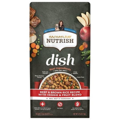 Rachael Ray Nutrish Dish Beef & Brown Rice Recipe with Veggies & Fruit Dry Dog F