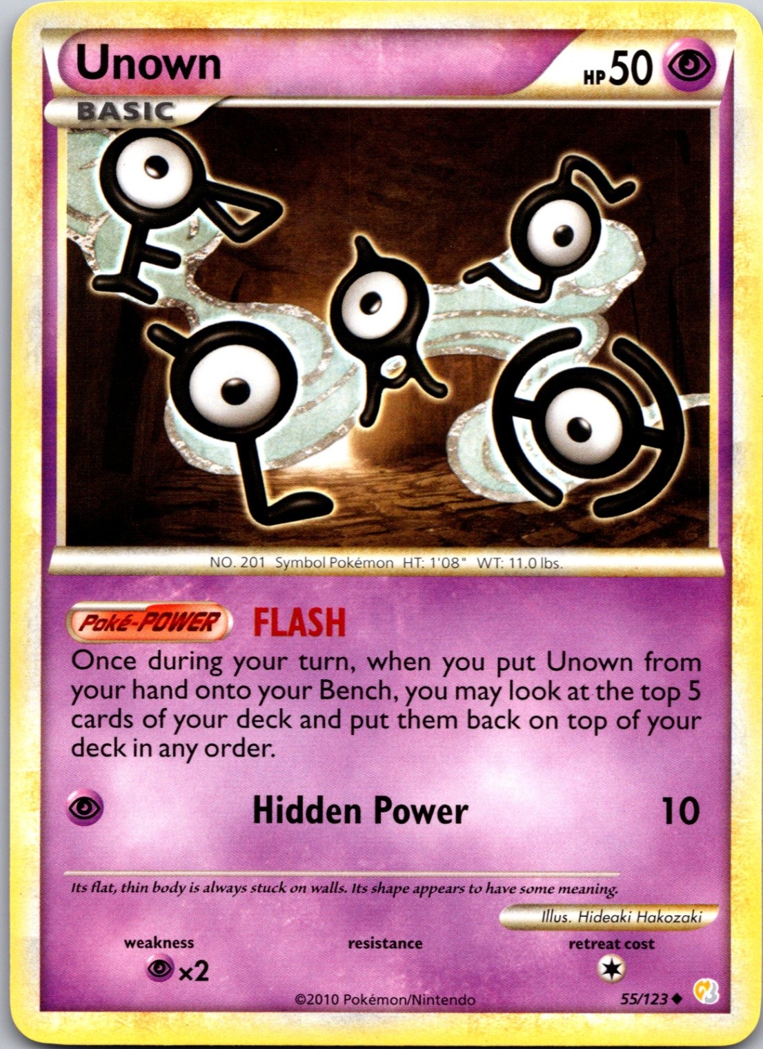 Unown (55) Normal Uncommon HeartGold SoulSilver 55/123 NM