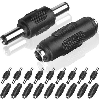 5.5x2.1mm DC Power Connector Adapter 20 PCS, Male to Male Coupler Plug, 12V F...
