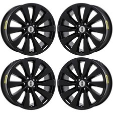19 Lincoln Mks Gloss Black Wheels Rims Factory Oem 3928 2013-2016 Set