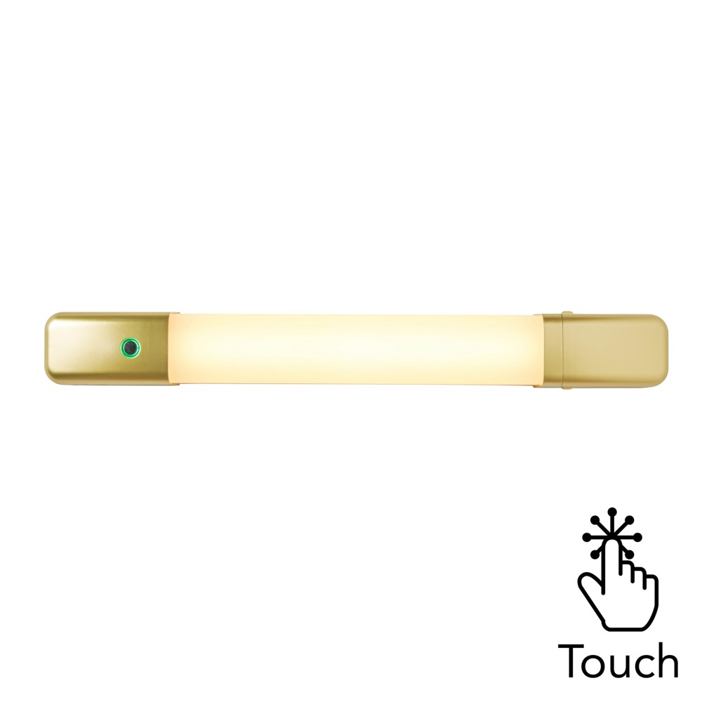 Litecraft Bathroom Shaver Wall Light Touch Sensitive 10W CCT LED - Brushed Brass