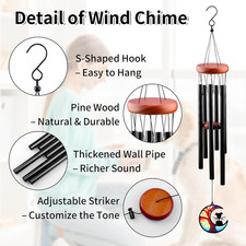 Pet Memorial Wind Chime Dog Memorial Gifts for Loss of Dog, Loss of Pet Sym...