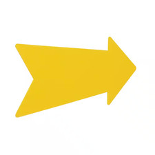 9.25 In. X 23 In. Corrugated Plastic Yellow Arrow Blank Yard Sign