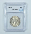 1946-D Walking Liberty Half Dollar MS64 ICG