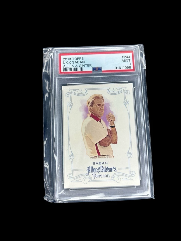 2013 Topps Allen & Ginter #130 NICK SABAN PSA 9 MINT Alabama Crimson Tide GOAT - Image 3 of 4