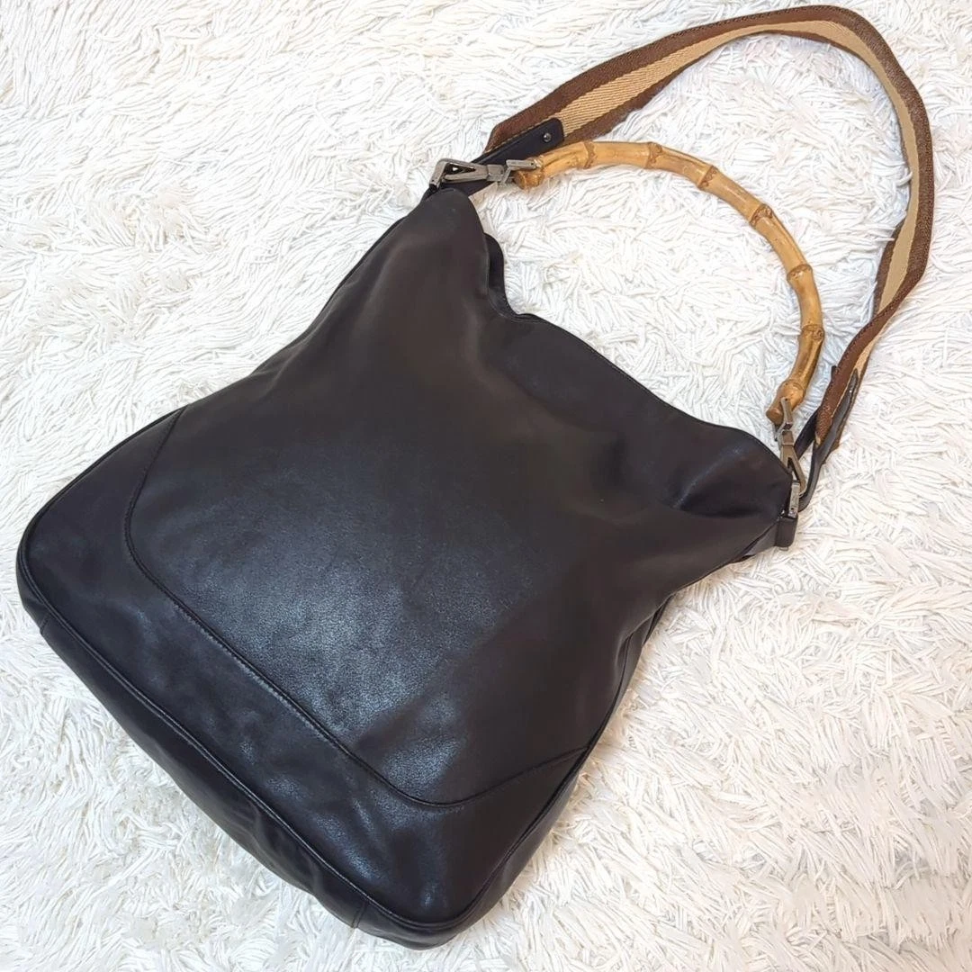 Ancien sac bandoulière Gucci 2 voies bambou taille A4 doublure gg #PGFV06