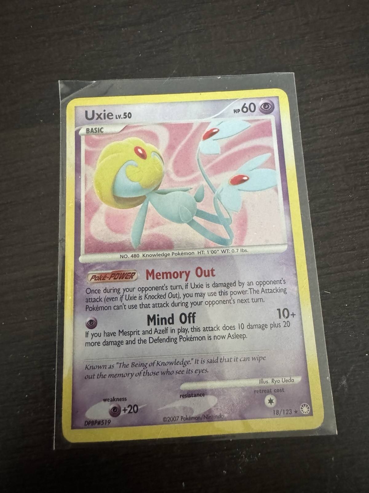 Uxie 18/123 Mysterious Treasures Holo