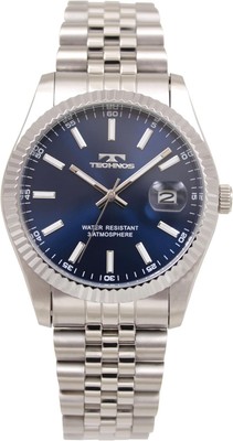 Technos Watch Date T6C10SN Men's Silver