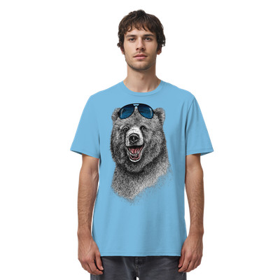 Damen Herren T-Shirt Bear Bär Print Organic Cotton unisex  - Organic Shirt