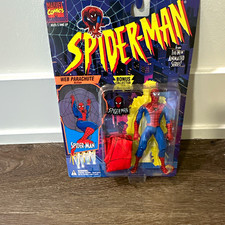 Toy Biz Marvel Spider-Man New Animated Series Action Figure Boxed w/ Parachute