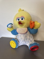 Vintage BUSY 15" BIG BIRD Baby Activity Center Plush Sesame Street PlaySkool