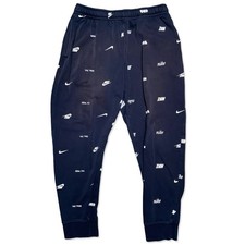 Nike All Over Logo Jogger Sweatpants Black Size L