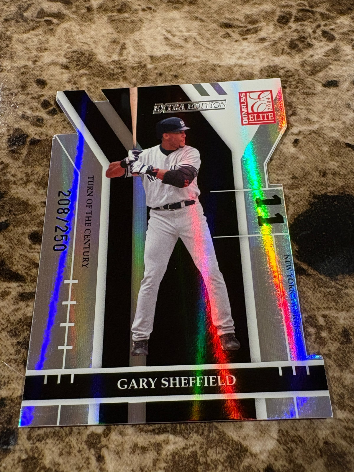 GARY SHEFFIELD 2004 Donruss Elite Extra Turn of Century Die-Cut Yankees /250