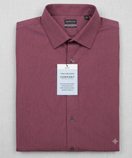 NWT Van Heusen Comfort Performance Dress Shirt Big Fit Multi Size Deep Rose/Burg