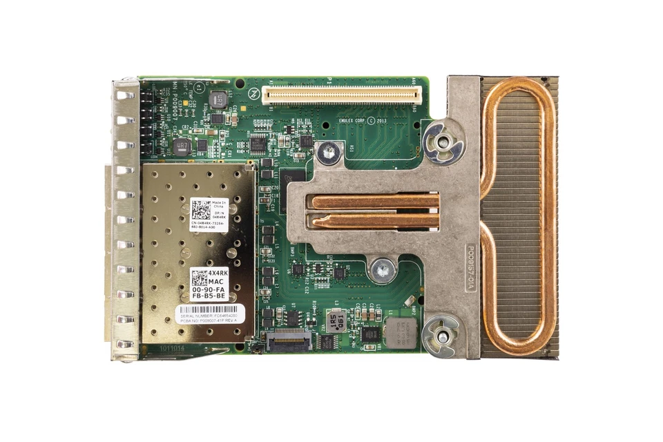 Network Card Dell Emulex OneConnect 4x10GbE SFP+ PCIe 3.0x8 RNDC 4X4RK - Image 2 of 3