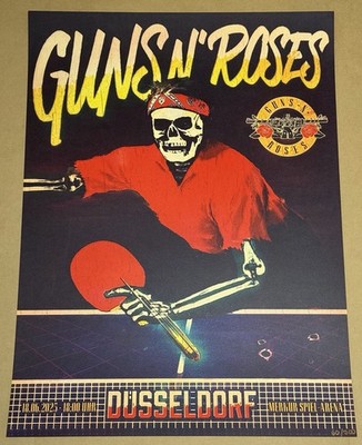 Guns N  Roses Düsseldorf 2025 Lithograph 60/300 Event Poster Limited Litho Merch