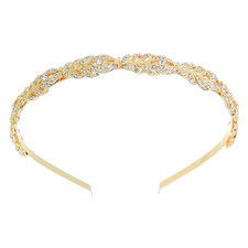 Rhinestone Headband Flower Design Crystal Wedding Bridal Bridesmaids Hairband He