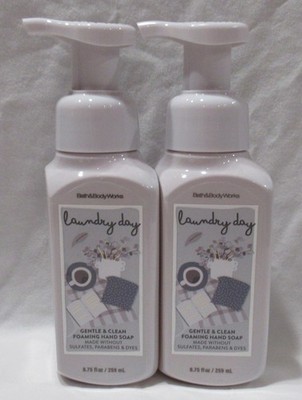 Bath & Body Works Gentle & Clean Foaming Hand Soap Lot Set of 2 LAUNDRY DAY
