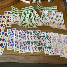 23 Mrs Grossman’s Stickers Sheets Creative Memories Bugs Stars Candy Canes Party