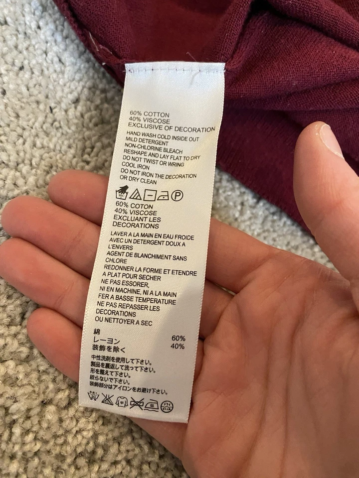 Tommy Bahama Sequin 3/4 Sleeve Pineapple Sweater Women’s Medium Burgundy Foto 4 de 4