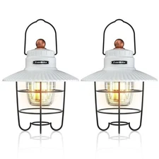 EverBrite 2-Pack LED Camping Lantern Vintage Outdoor Lanterns 3 Light Modes New