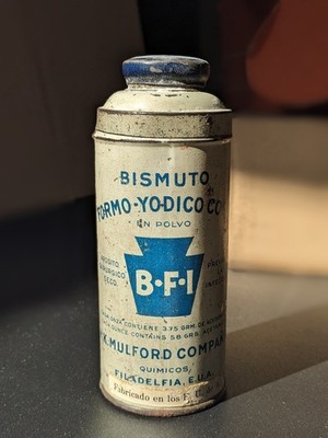 BFI Powder Tin - H. K. Mulford Company 1920s
