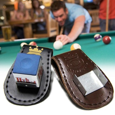 Magnetischer Billard-Kreidehalter, Leder-Gürtelclip, Pool-Queue-Snooker-Zubehö