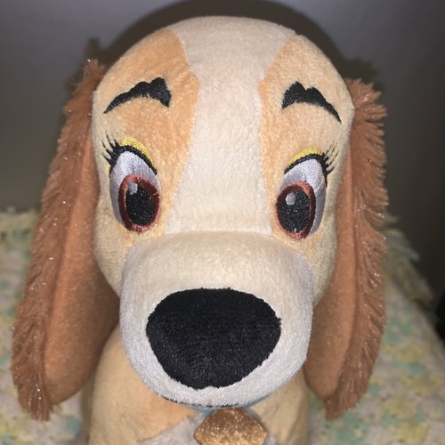 Disney 12 Zoll Dame und der Landstreicher Plüsch sitzender Hund E - Bild 9 von 12