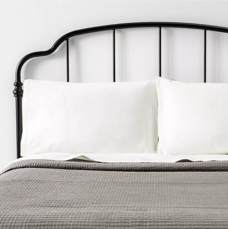 2pk Hearth & Hand Magnolia Linen Blend Hem Stitch Sour Cream KING Pillowcase - Image 2 of 3