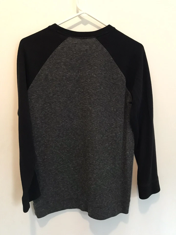 Suéter Estilo Béisbol Azul Marino Antiguo Niños Gris con Mangas Negras Talla XXL (18) Foto 3 de 4