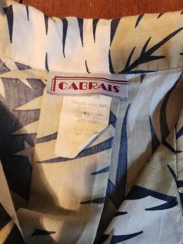 Cabrais mens 42 vintage 1978 Hawaiian Button Down shirt Magnum PI style - Picture 3 of 7