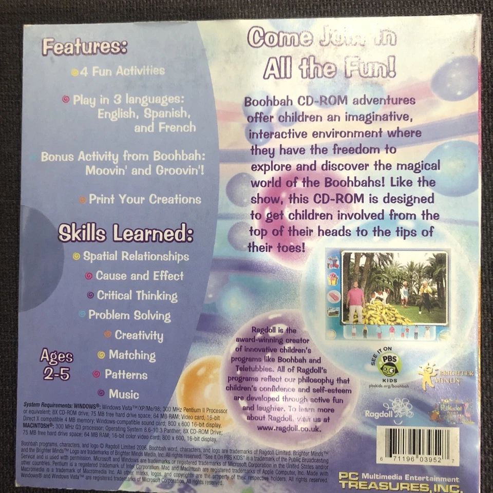 BoohBah Wiggle & Giggle (Ages 2-5) (CD, 2006) for Win/Mac -NEW PC CD in SLEEVE - Image 4 of 4