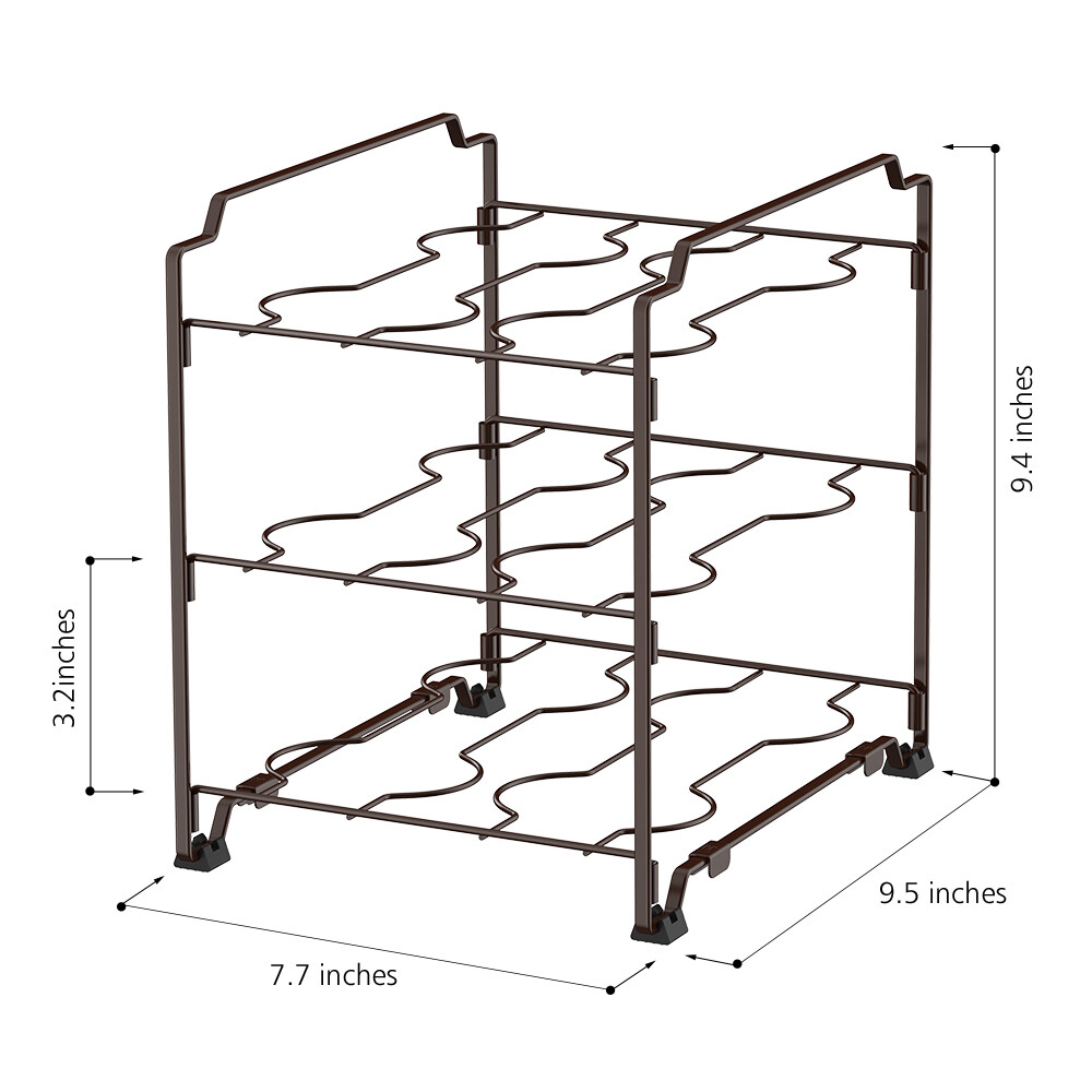 2 Pack Stackable Kitchen Pantry Counter Foil Plastic Wrap Wax Paper