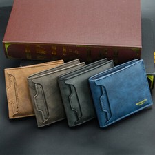 Men's Wallet Purse Money Bag Fashion PU Soft Leather Card Holder Hasp Coin Purse