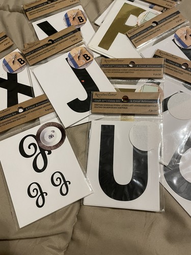 NEW Lot of Recollections Adhesive Letter & Numbers for Scrapbooking/School - Picture 7 of 14