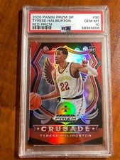 🔥 2020 Panini Prizm DP Tyrese Halliburton Red Prizm  PSA GEM 💎MINT 10 rc /299