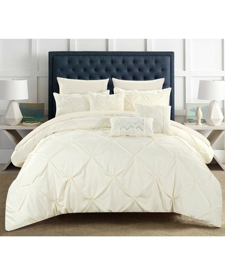 Chic Home 10 Piece Queen Comforter Set Hannah Pinch Pleat Beige