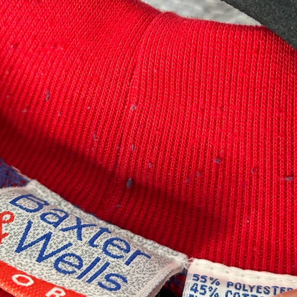 复古 90 年代 80 年代运动衫女式 M 码蓝色圣诞节丑陋的圣诞老人雪烟囱 — 第 4/4 张图片