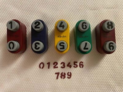 The Paper Studio Dual Number Punch Set Numbers 0-9 Craft  Scrapbooking