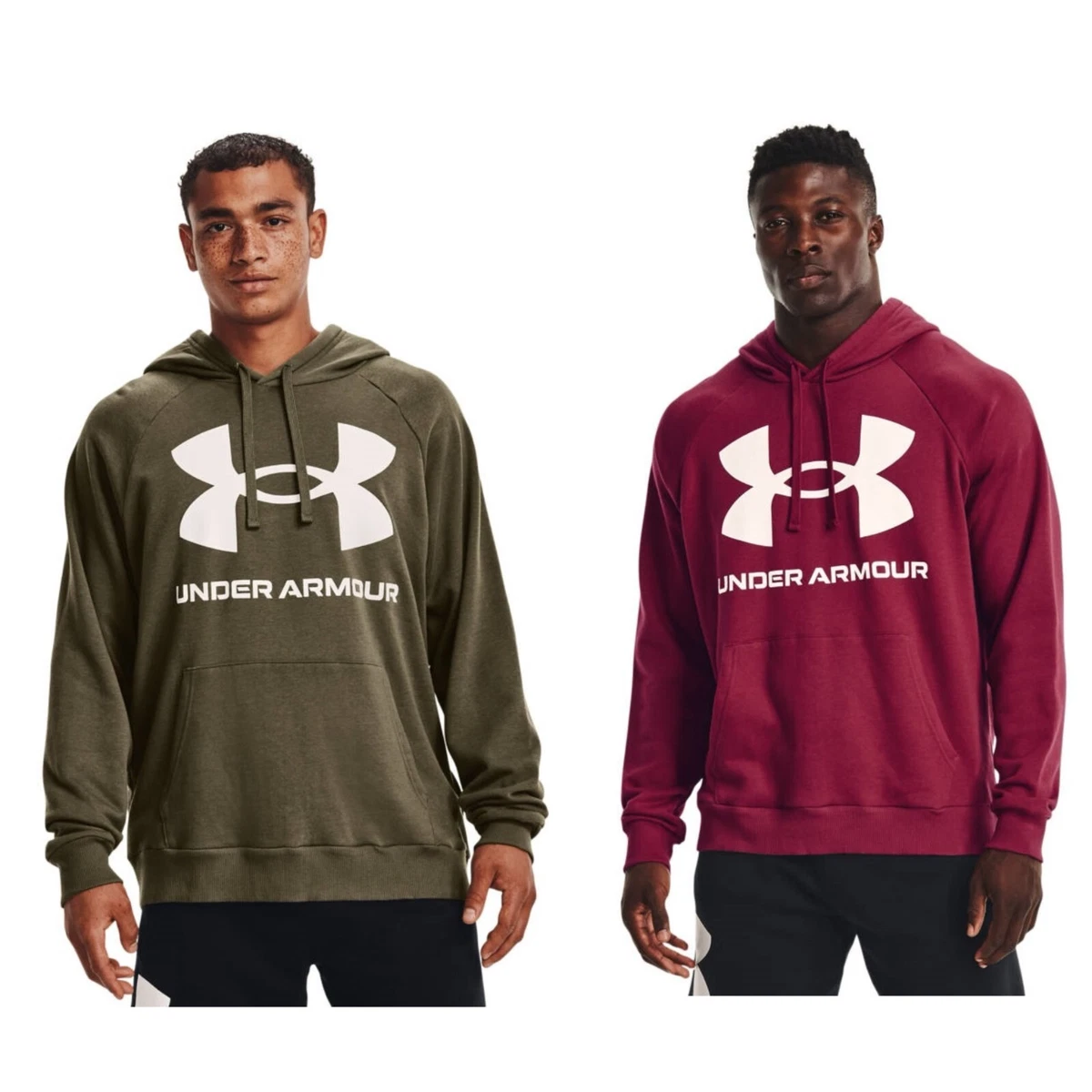 Under Armour Men's UA Rival Fleece Big Logo Hoodie Hoody Sweatshirt 1357093